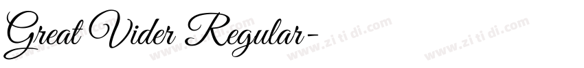 Great Vider Regular字体转换
